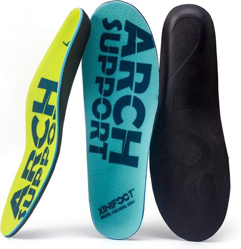 XINIFOOT 2 Pairs Arch Support Comfort Shoe Insoles Plantar Fasciitis Orthotic Shoe Inserts Running Insoles for Men and Women in Saudi Arabia