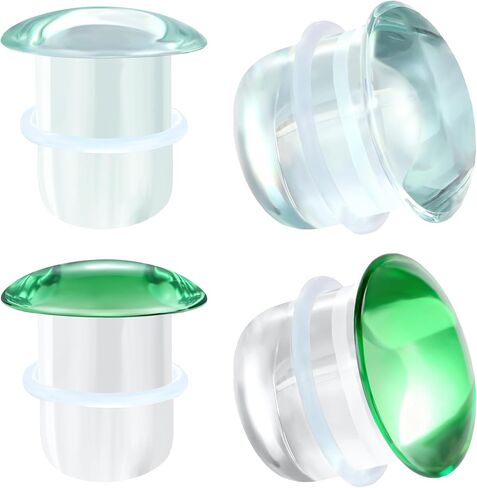 Glass Ear Stretching Kit Single Flare Plugs & Rubber Rings Unique 1mm Increments 3mm-25mm Gradual Sizing Smooth Glass Gauges for Daily Wear Earring Expander Stretcher Piercing Body Jewelry 4Pcs in Kuwait