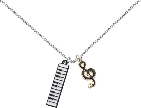 Piano Keyboard Dangle Music Necklace Music Note& Piano Design Gifts Music Lover Jewelry Teacher Thanks You Gift (PianoNE) in Kuwait