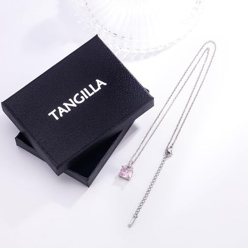 Ice Snowflake Cut Cubic Zirconia Necklace for Women, Dainty Solitaire Pendant Hypoallergenic Gift for Her, Stainless Steel 18"+2" Chain in Saudi Arabia