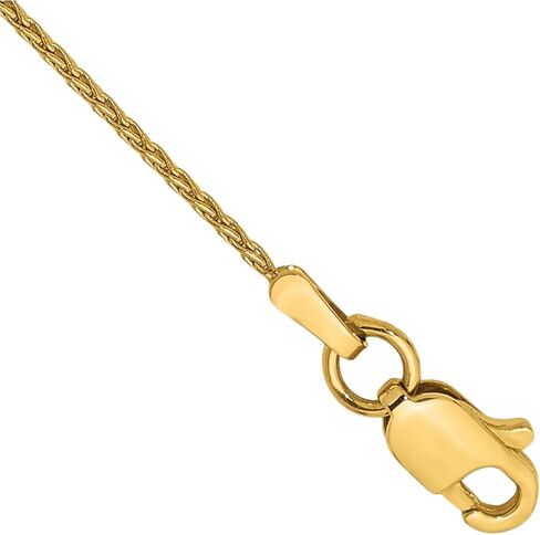 IceCarats 14K الذهب الأصفر الخالص 1 مم سلسلة القمح اللذيذة Spiga سوار مصقول in Kuwait