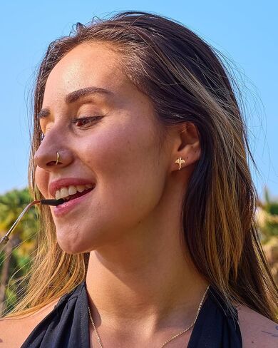 Flat Back Earrings - 14k Gold/White Gold Plated Tiny Ocean Animal Flat Back Stud Earrings for Women,Cute Dolphin Shark Whale Fish Seahorse Shell Turtle Octopus Manta Ray Cartilage Helix Tragus Flatback Stud in Saudi Arabia