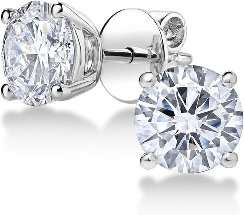 IGI Certified Lab Grown Diamond Stud Earrings 0.50 to 3 CTTW 14K White or Yellow Gold (E-F Color, VS1-VS2 Clarity) in Saudi Arabia