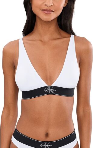Calvin Klein Women's Graphic Lightly Lined Triangle Bralette in Kuwait