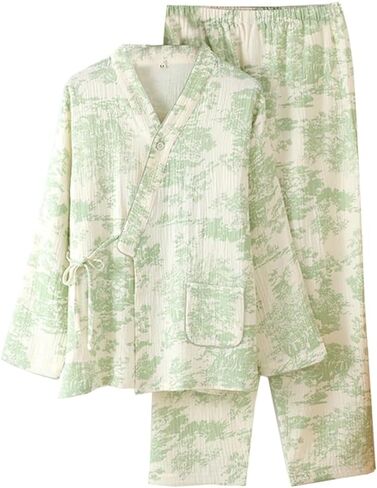 PRINCESS BRIDE Breathable Cotton Double Layer Long Sleeve Pajamas Set Loose Home Clothes for Women in Saudi Arabia