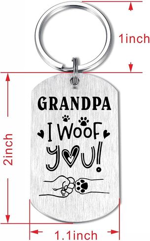 Laluminter Dog Grandpa Gifts - I Woof You Grandpa Gifts from Dog - Fathers Day Gift for Fur Pet Grandfather Grandad in Kuwait