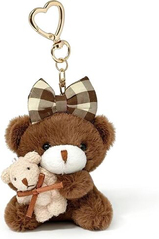 Cute Plush Bear Bag Charms for Women Handbags Backpacks Wallet, Mini Bear Keychain in Kuwait