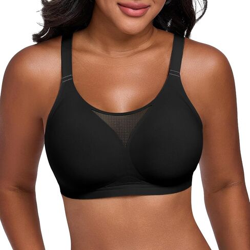 Wireless Bras for Women No Underwire Full Coverage Seamless Jelly Bralette Breathable Mesh T-Shirt Bra in Kuwait