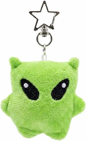 PUCAPOCO Cute Plush Alien Bag Charms Kawaii Cartoon Star Alien Keychain Purse Charms for Handbags Backpack Women Girls Gift in Kuwait