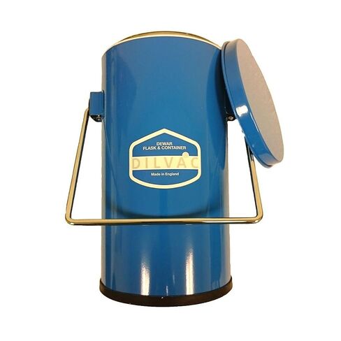 Scilogex MS111 Blue Metal 1L Cased Dewar Flask ، مع مقبض تنفيس وغطاء in Kuwait