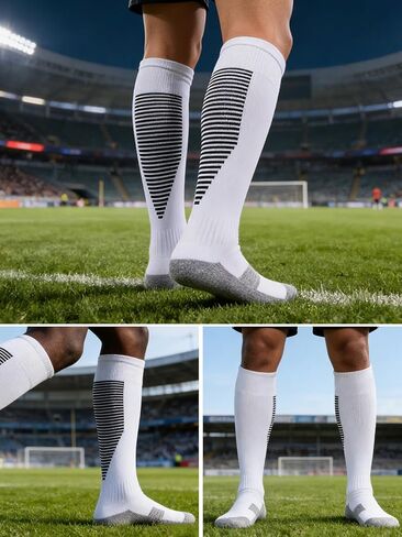 Soccer Socks Youth,Baseball Softball Football Knee High Socks Cushion Athletic Sock for Kids Boys Girls in Saudi Arabia