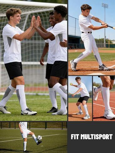 Soccer Socks Youth,Baseball Softball Football Knee High Socks Cushion Athletic Sock for Kids Boys Girls in Saudi Arabia