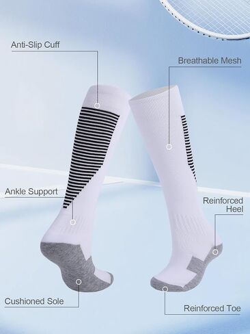 Soccer Socks Youth,Baseball Softball Football Knee High Socks Cushion Athletic Sock for Kids Boys Girls in Saudi Arabia