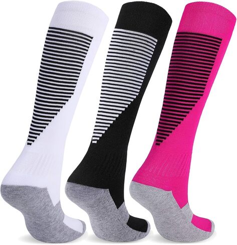Soccer Socks Youth,Baseball Softball Football Knee High Socks Cushion Athletic Sock for Kids Boys Girls in Saudi Arabia