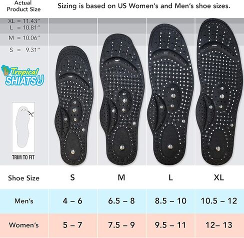 Daiwa Felicity Magnetic Insoles for Men & Women - Orthopedic Acupressure Insoles for Foot Health - Reflexology Massaging Shoe Inserts - Large - Relief for Peripheral Neuropathy & Arch Support in Saudi Arabia