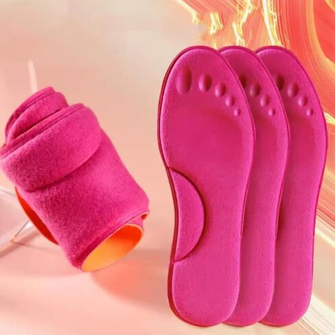 1pair Self-Heated Insoles Foot Thicken Insole Memory Foam Shoe Pads Winter Warm Men Women Sports Shoes Pads Accessories (Yellow,43-44) in Kuwait