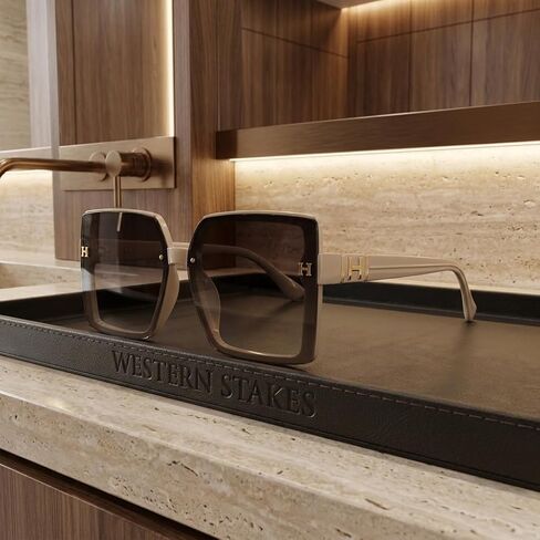 Oversized Square Sunglasses, Unisex Fashion Luxury Designer Style Shades with Gradient Tinted Lenses in Saudi Arabia