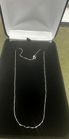 Houston Diamond District Classic Sterling Silver 16-Inch Chain Necklace - ONLY CHAIN in Saudi Arabia