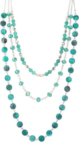 Noessla Layered Beaded Necklaces for Women - 3 Strand Boho Statement Choker Fashion Jewelry Gifts in Saudi Arabia