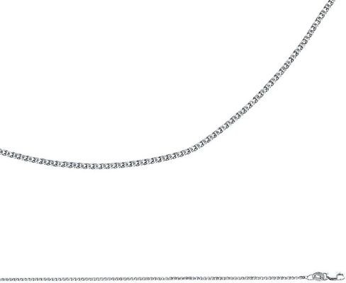 Wheat Necklace Solid 14k White Gold Chain Flat Open Link Cable Polished Fancy Thin 1.3 mm in Kuwait