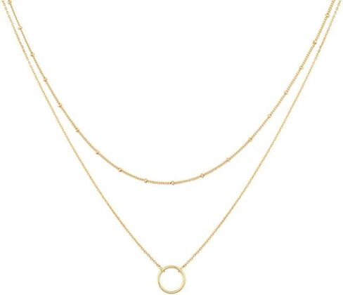 Elegant Chain Necklaces for Women – Layered Gold Choker with Arrow Bar Pendant, Adjustable Lobster Clasp Design in Kuwait