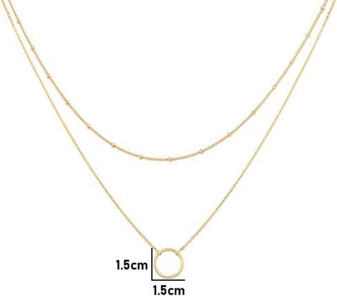 Elegant Chain Necklaces for Women – Layered Gold Choker with Arrow Bar Pendant, Adjustable Lobster Clasp Design in Kuwait