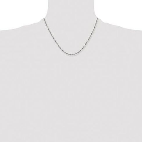 The Black Bow 2.9mm Dark Gray Titanium Classic Polished Cable Chain Necklace, 18 In in Saudi Arabia