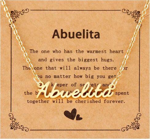 Gifts for Abuelita Birthday Women Grandma in Spanish Jewelry Best Gold Abuelita Necklace in Kuwait