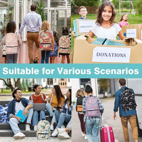 36 Pack Backpacks Bulk Multi Patterns Schoolbags Heavy Duty Bookbags Student Backpacks for Back to School Stadium Events Work Travel, 12 Assorted Colors in Saudi Arabia