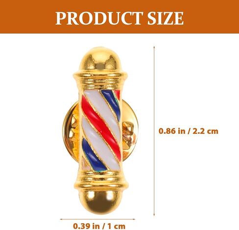 FRCOLOR 10Pcs Creative Barber Shop Light Brooch Pin Vintage Barber Shop Charms Golden Silver Plating Alloy Lapel Pins for Men Women Clothing Decoration in Kuwait