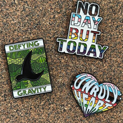 Musical No Day But Today Enamel PIN | 1 Individual Enamel PIN by Coloring Broadway | Inspired by Rent - Laser Cut - High Definition (1.25" x 1.15") in Kuwait