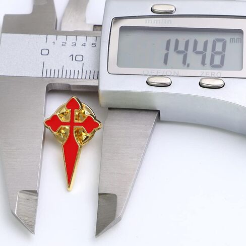 50pcs of Gold Plated Red Catholic Saint James Crusader Crucifix Cross Brooches Lapel Pin in Saudi Arabia
