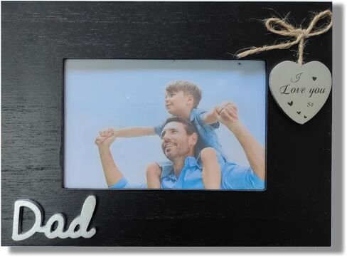 Dad Picture Frame Saying I Love You so,Father Day Gift,Dad Birthday Gifts from Daughter and Son, Father Photo Frame 4x6 (Dad Horizontal) in Saudi Arabia