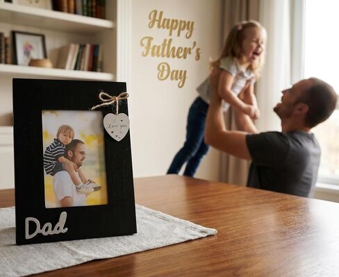 Dad Picture Frame Saying I Love You so,Father Day Gift,Dad Birthday Gifts from Daughter and Son, Father Photo Frame 4x6 (Dad Horizontal) in Saudi Arabia