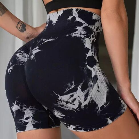 Workout Biker Shorts Women High Waisted Tummy Control Workout Gym Spandex Booty Yoga Volleyball Shorts in Kuwait