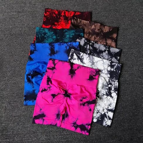 Workout Biker Shorts Women High Waisted Tummy Control Workout Gym Spandex Booty Yoga Volleyball Shorts in Kuwait