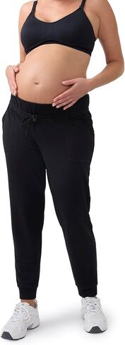 Ingrid & Isabel Maternity Jogger Pants – Everyday Knit Pregnancy Sweatpants with Over Belly Support Panel, Soft Stretch Pants in Saudi Arabia