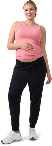 Ingrid & Isabel Maternity Jogger Pants – Everyday Knit Pregnancy Sweatpants with Over Belly Support Panel, Soft Stretch Pants in Kuwait