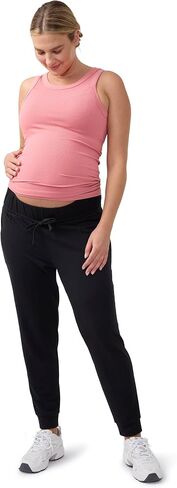 Ingrid & Isabel Maternity Jogger Pants – Everyday Knit Pregnancy Sweatpants with Over Belly Support Panel, Soft Stretch Pants in Kuwait