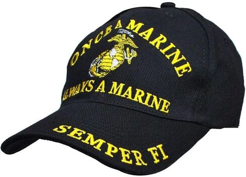 قبعة بحرية أمريكية، حزام قابل للتعديل، Semper Fi مرة واحدة في البحرية، دائمًا مشاة البحرية الأمريكية، متعدد الألوان in Kuwait
