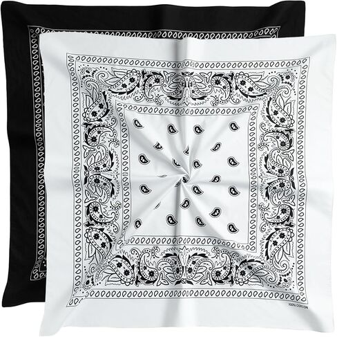 Extra Large Bandana 27" x 27",100% Cotton bandana for Men and Women，Multi-Purpose Scarf Headbands ，Head Scarfs in Saudi Arabia