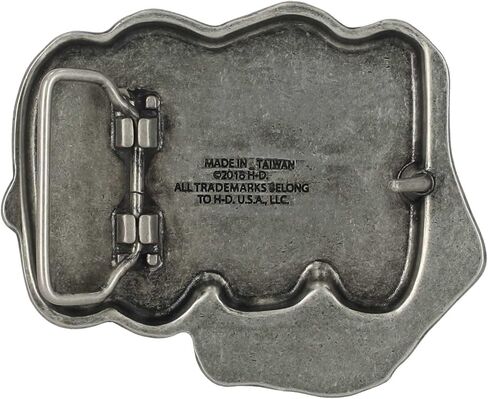 Harley-Davidson Men's H-D Logo Knuckle Belt Buckle, Silver Nickel Finish in Saudi Arabia