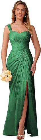 Clostudio Bridesmaid Dress Long Pleated Chiffon Evening Gowns for Women in Kuwait