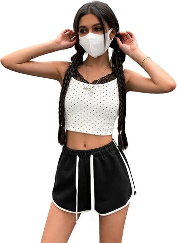 Hewlshawn Women's Booty Shorts Casual Summer Dolphin Shorts Gym Yoga Running Workout Dance Athletic Active Track Shorts in Saudi Arabia