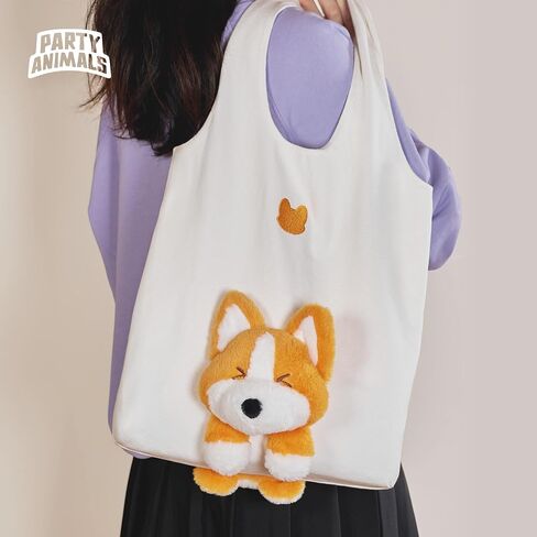 Party Animals Nemo Canvas Tote Bag, Large Tote Bag with Cute Plush Nemo Design, Casual Open Top Shoulder Bag for Daliy Use | Cute plush design in Saudi Arabia