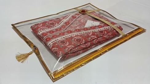 Set of 10 Pc Transparent Saree Covers with Stainless Steel Zip Lock for Storage and Travel (18x14 Inches) in Saudi Arabia