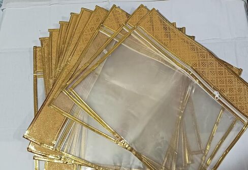 Set of 10 Pc Transparent Saree Covers with Stainless Steel Zip Lock for Storage and Travel (18x14 Inches) in Saudi Arabia