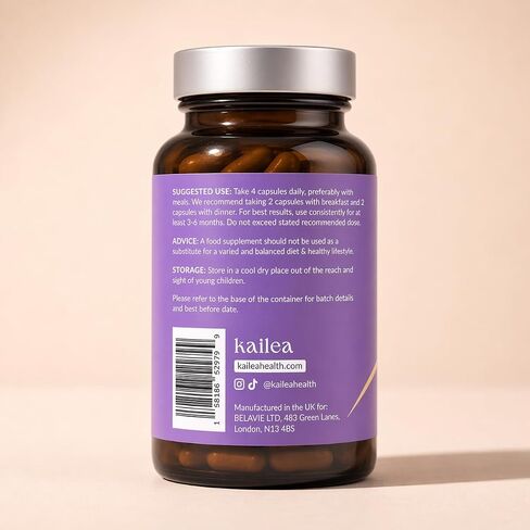 kailea 8-in-1 Inositol Complex for Women - Myo-Inositol, NAC, Maca Root, Folate & Chromium | Supports Hormone Balance & Healthy Metabolism | 120 Capsules in Kuwait