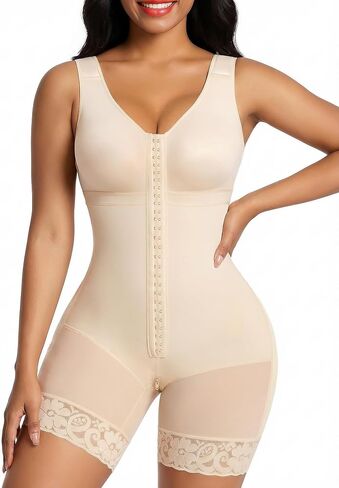 SHAPERX Women's Fajas Colombianas Tummy Control Shapewear Postpartum Full Body Shaper Butt Lifter Bodysuit (No Padding) in Saudi Arabia
