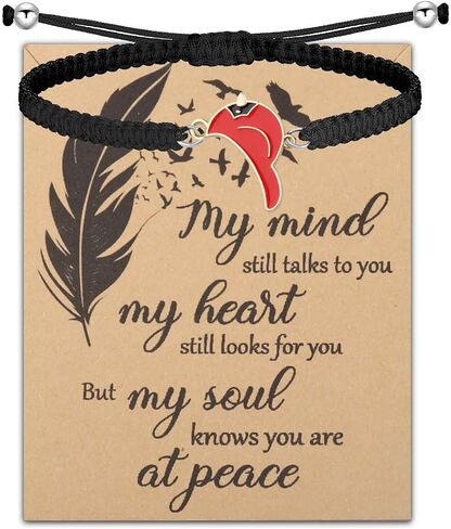 PLITI Sympathy Gift In Memory of Loved One Gift Cardinal Lover Gifts My Mind Still Talks To You Cardinal Bracelet For Family in Saudi Arabia